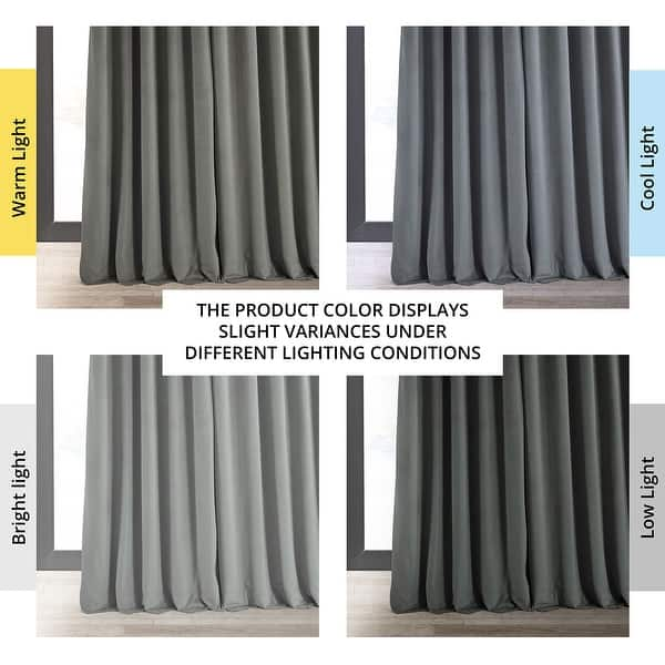 Exclusive Fabrics Signature Extra Wide Velvet Blackout Curtain (1 Panel ...