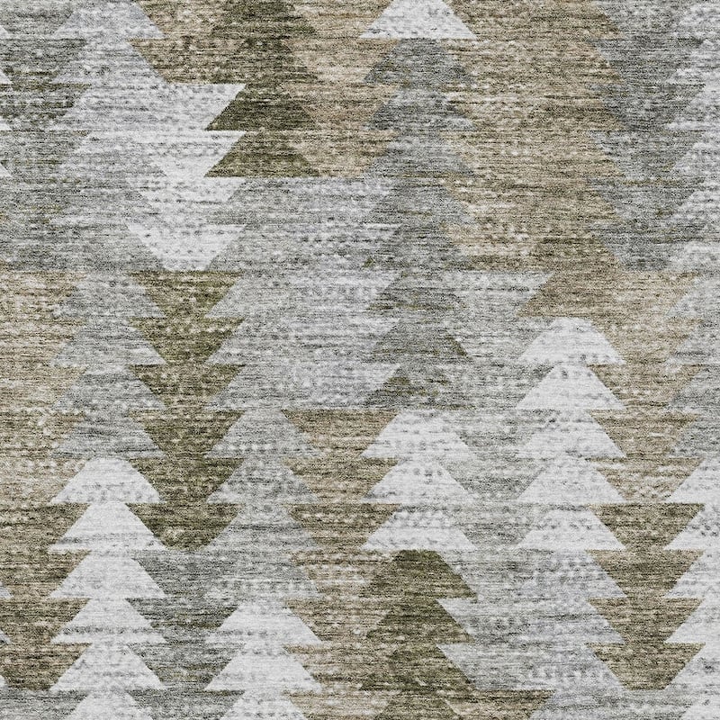 HomeRoots Geometric Transitional Rectangle Outdoor Rug
