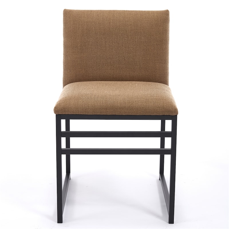 Modern Dining Chairs set of 2,Upholstered Linen Cushions and Backrest