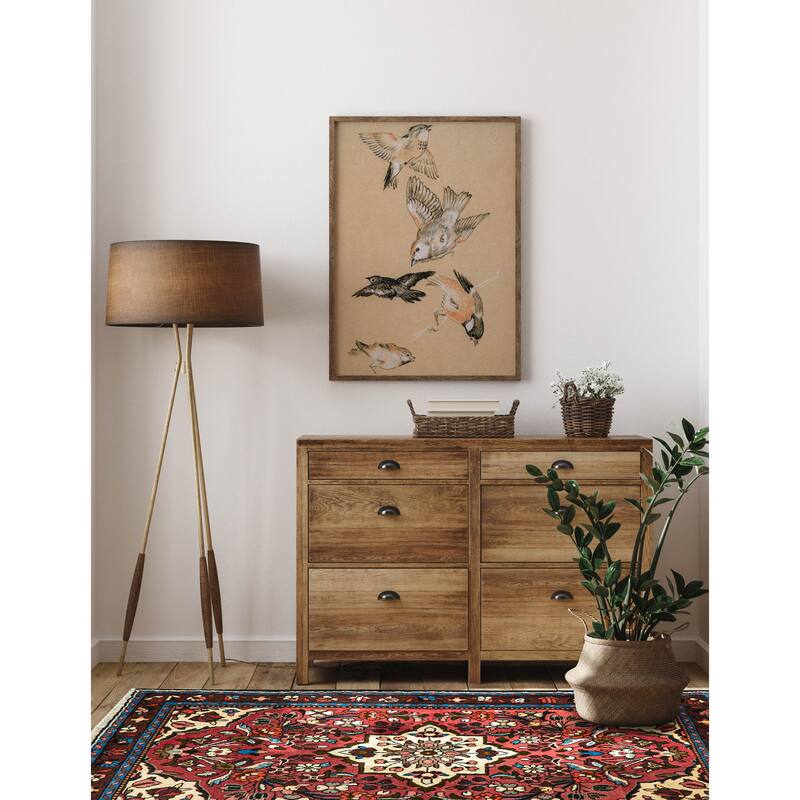 ECARPETGALLERY Hand-knotted Anadol Red Wool Rug - 3'4 x 4'10