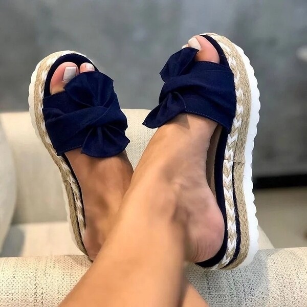 Bowknot slip on sandals Clearance