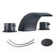 preview thumbnail 14 of 18, Two Handle Matte Black Waterfall Bathroom Faucet