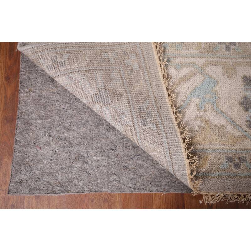 Earth Tone Oushak Indian Area Rug Handmade Wool Carpet - 8'0"x 9'9"