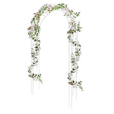 Metal Garden Arch, Outdoor Garden Arch Arbor Trellis for Climbing Plants, Wedding Arches for Ceremony