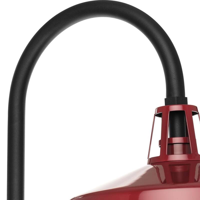Cedar Springs Collection One-Light Red Metal Shade Farmhouse Outdoor Post Lantern - 13.25 in x 18.5 in x 17 in