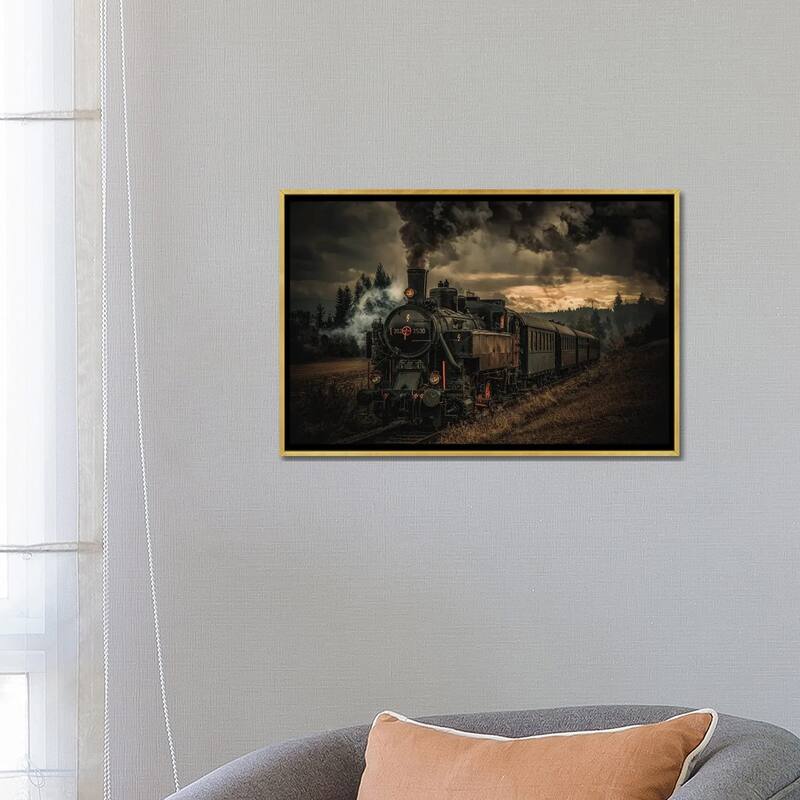 iCanvas "Gold Digger Train" by Hubert Bichler Framed Canvas Print