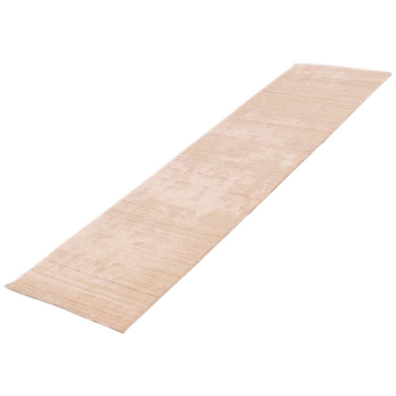 ECARPETGALLERY Hand-knotted Kashkuli Gabbeh Ivory Wool Rug - 2'7 x 10'0