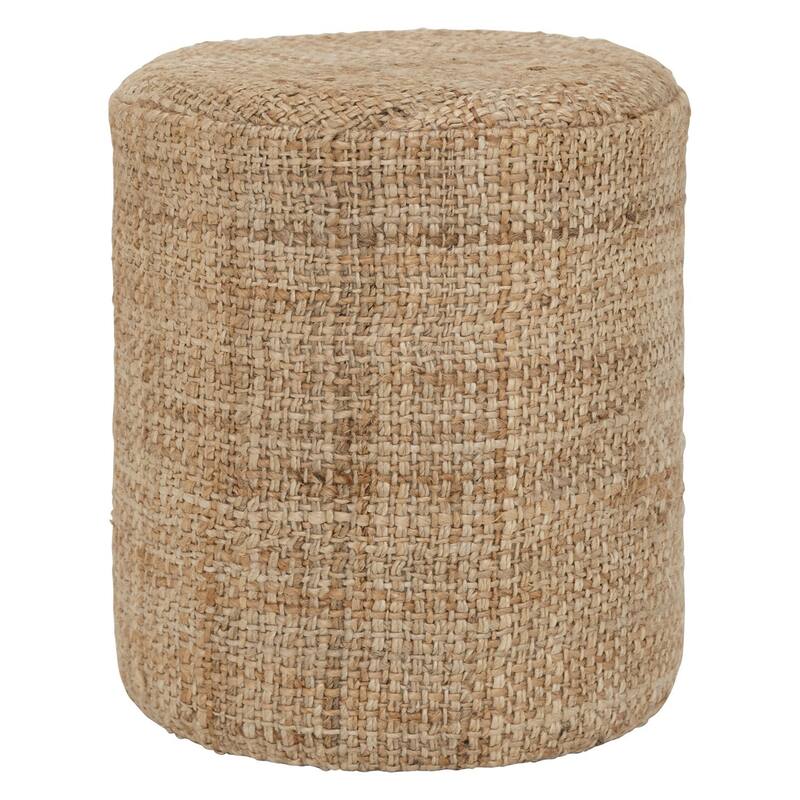 Round Accent Pouf Chair - 16.5" - Brown