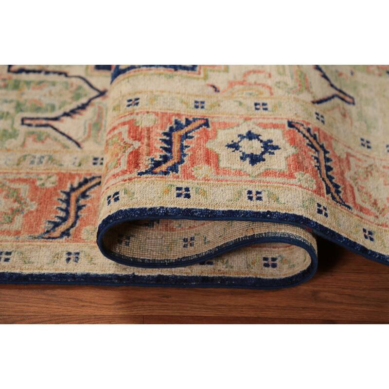 Vegetable Dye Heriz Serapi Oriental Rug Hand-Knotted Wool Carpet - 4'9"x 6'8"