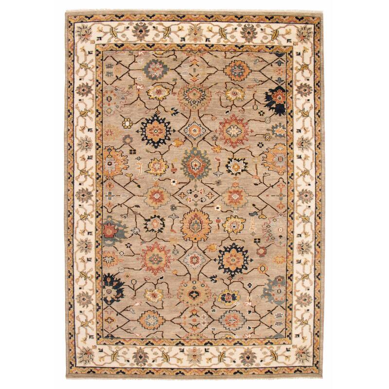 ECARPETGALLERY Hand-knotted Jules Serapi Taupe Wool Rug - 9'11 x 14'0 - Taupe - 9'11 x 14'0