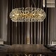 preview thumbnail 1 of 5, 12-lights Stainless Steel Firework Crystal Chandelier In Antique Bronze For Living Room And Dining Room