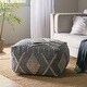 preview thumbnail 24 of 53, Brinket Boho Cube Yarn Pouf by Christopher Knight Home 26.00" L x 26.00" W x 16.50" H - Ivory + Navy Blue