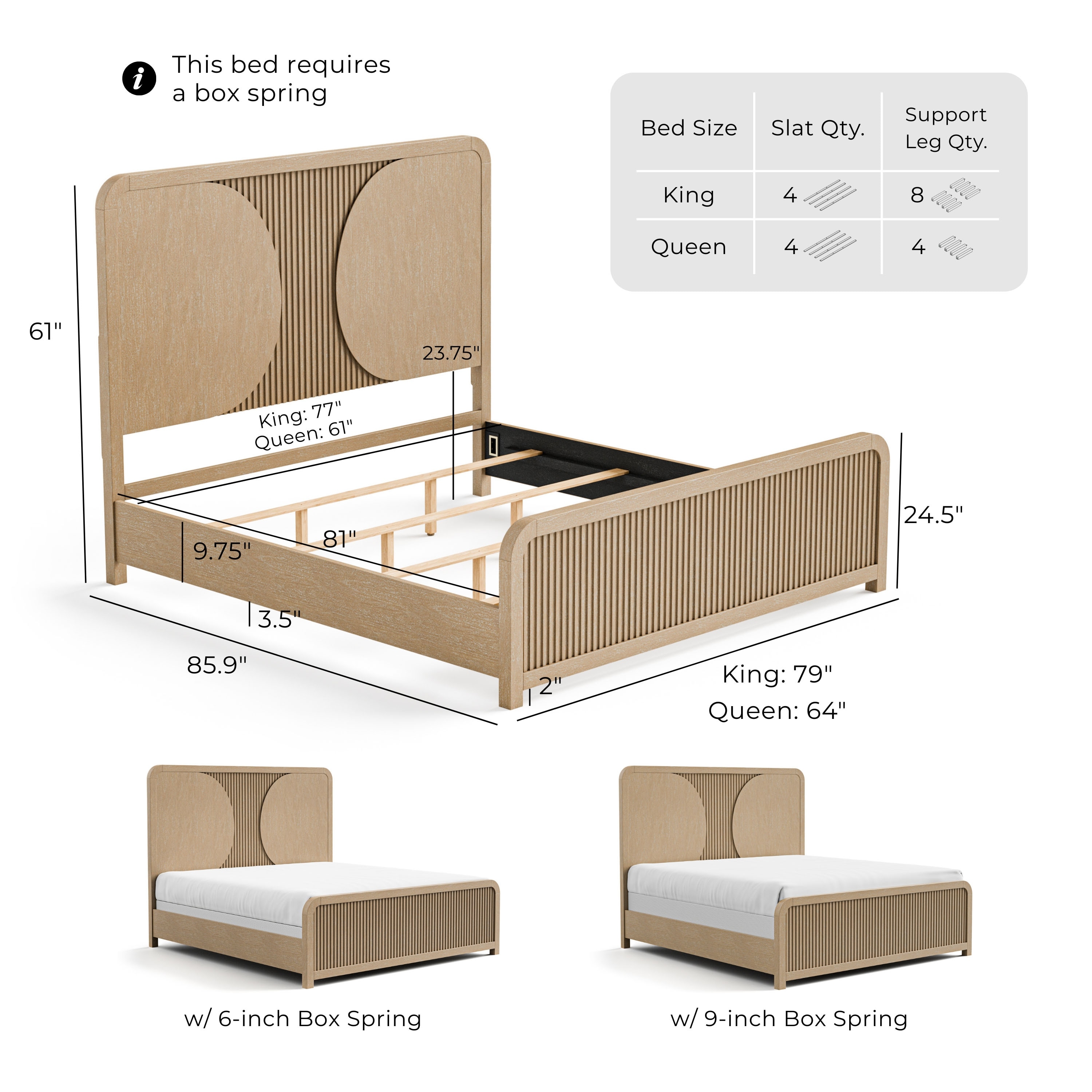Furniture of America Adrienne Modern Rustic Solid Wood Fluting Panel Bed -  Bed Bath \u0026 Beyond - 41376469, image size:3000x3000