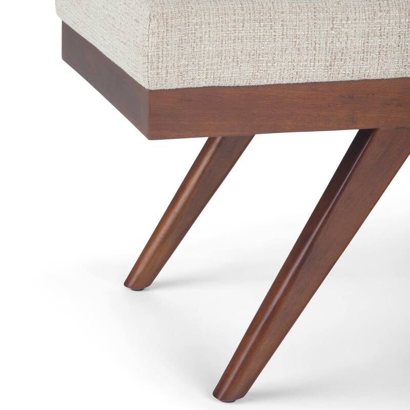 WYNDENHALL Nadine 48 inch Wide Mid Century Modern Rectangle Ottoman Bench