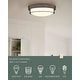 preview thumbnail 12 of 12, 12 Inch 2-Light Flush Mount Light Fixture, Modern Ceiling Light