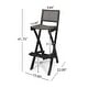 preview thumbnail 30 of 29, Polaris Outdoor 26" Square 3 Piece Wood and Wicker Bar Height Set by Christopher Knight Home