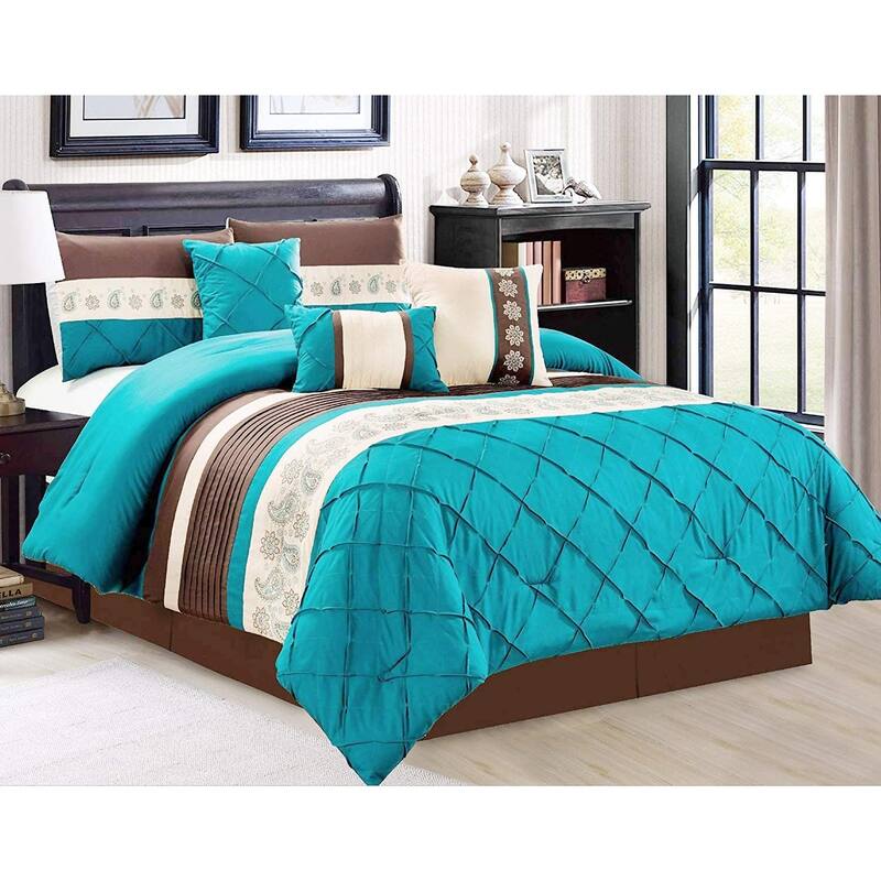 Shatex Kids 2 Piece Textured Striped Comforter Set