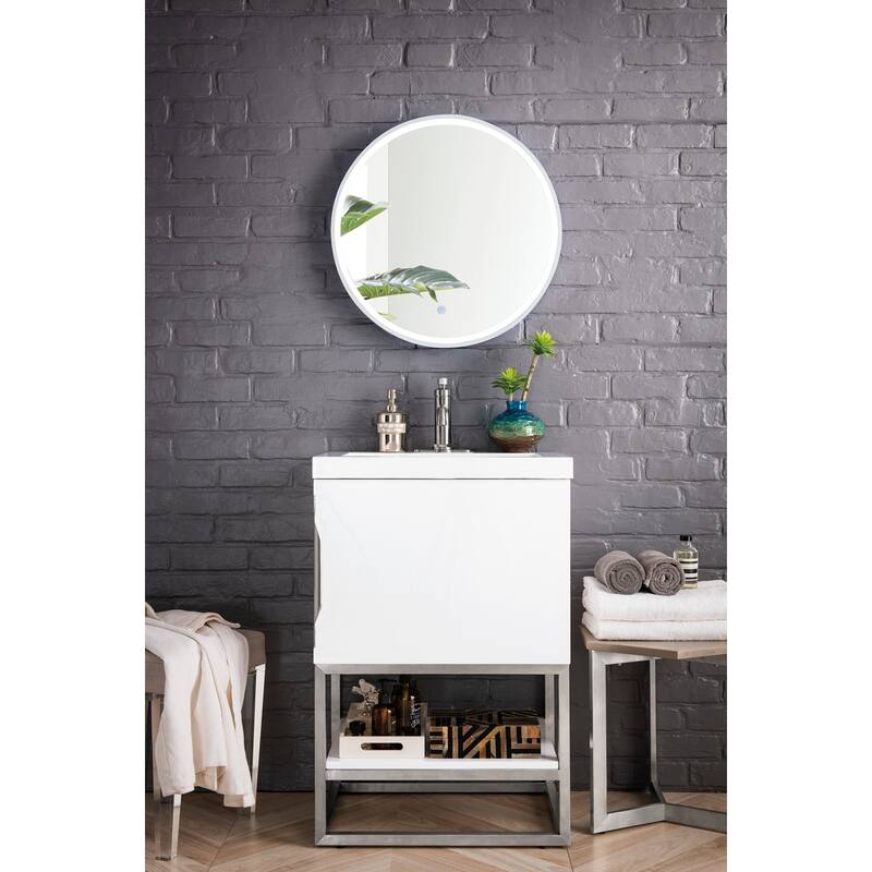James Martin Vanities 883-V24-BN-WG Columbia 24" Free Standing Single