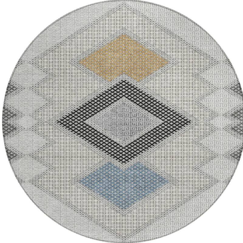 HomeRoots Geometric Transitional Rectangle Outdoor Rug