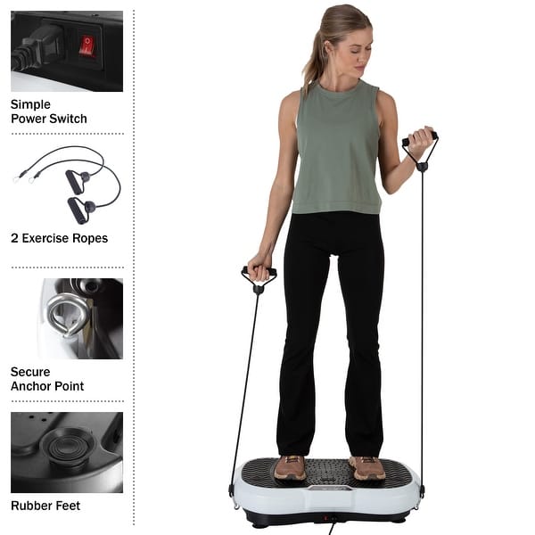 Vibration Plate Exercise Machine - Vibrating Platform with Adjustable Speed  and 3 Strength Modes - Workout Equipment by Wakeman - Bed Bath & Beyond -  37993693