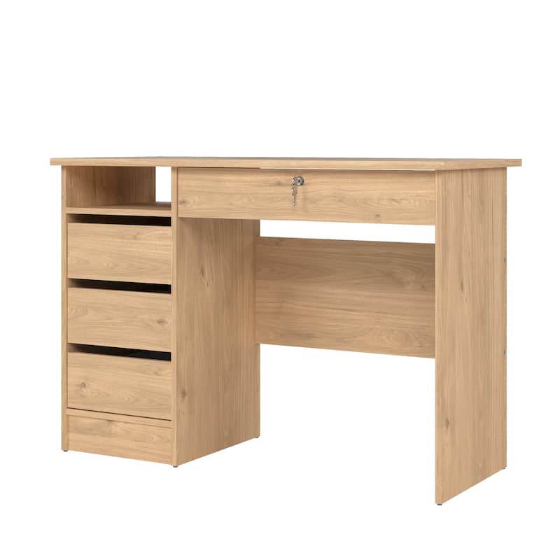 Porch & Den Wescot Home Office Writing Desk with 4 Drawers and Open Shelf