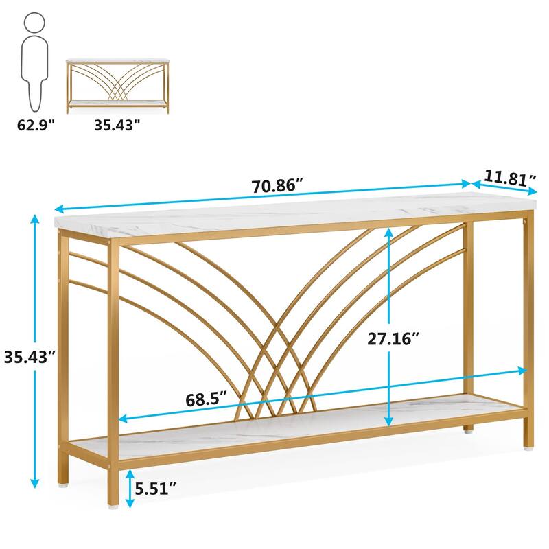 70.9 inch Extra Long Console Sofa Table for Living Room