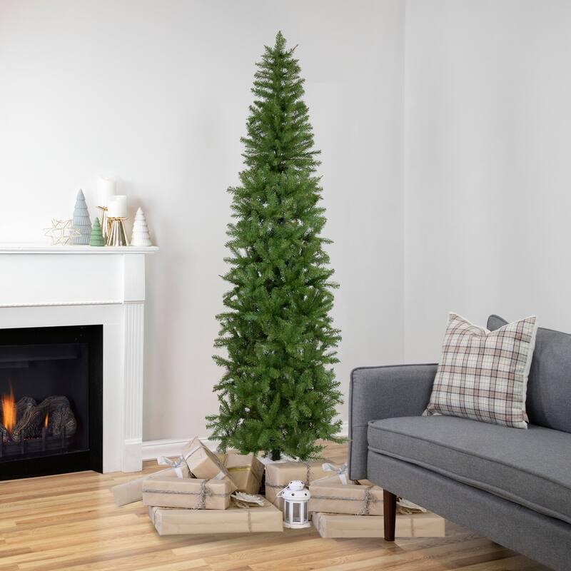 7.5' Silver Lake Fir Pencil Artificial Christmas Tree Unlit