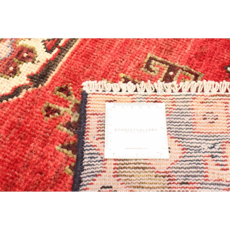 ECARPETGALLERY Hand-knotted Antalya Vintage Red Wool Rug - 4'2 x 6'7