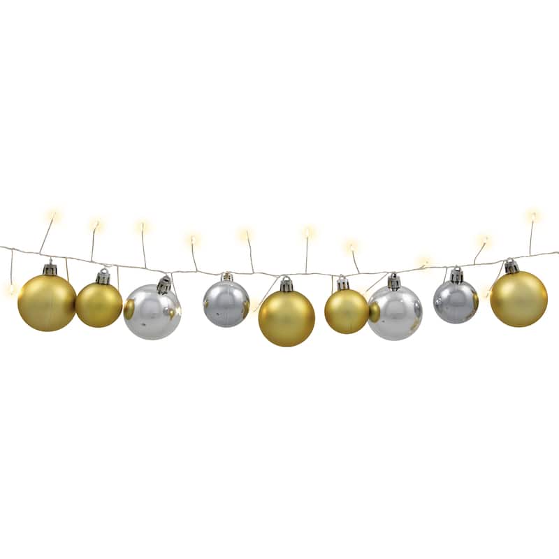 Ornament String Light Christmas Garland - Warm White - 3.75' - 50ct - Gold