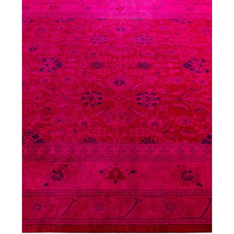 Overdyed One-of-a-Kind Hand-Knotted Area Rug - Pink - 8' 3" x 10' 2"