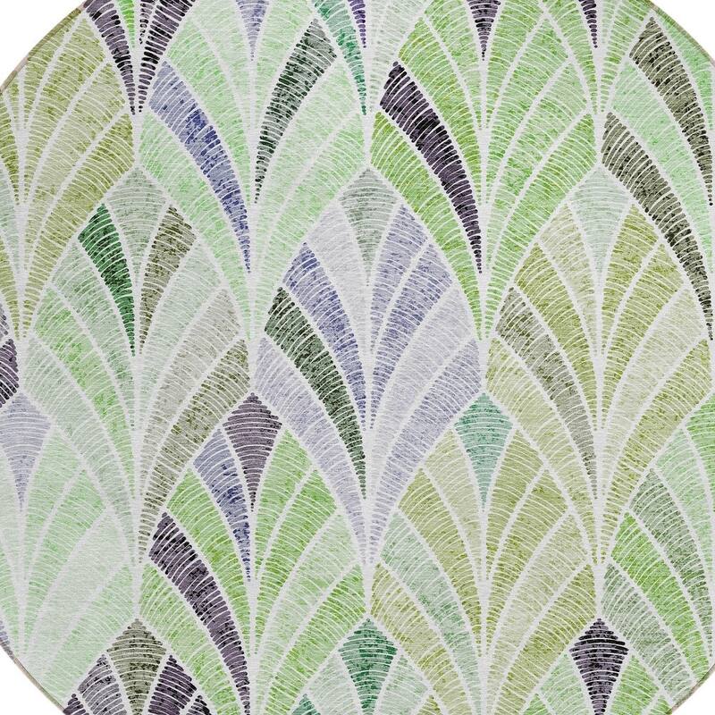 HomeRoots Geometric Transitional Rectangle Outdoor Rug