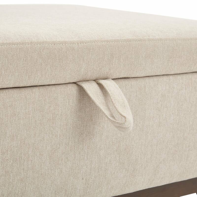 Mid-Century Modern Square Coffee Table with Storage Bench