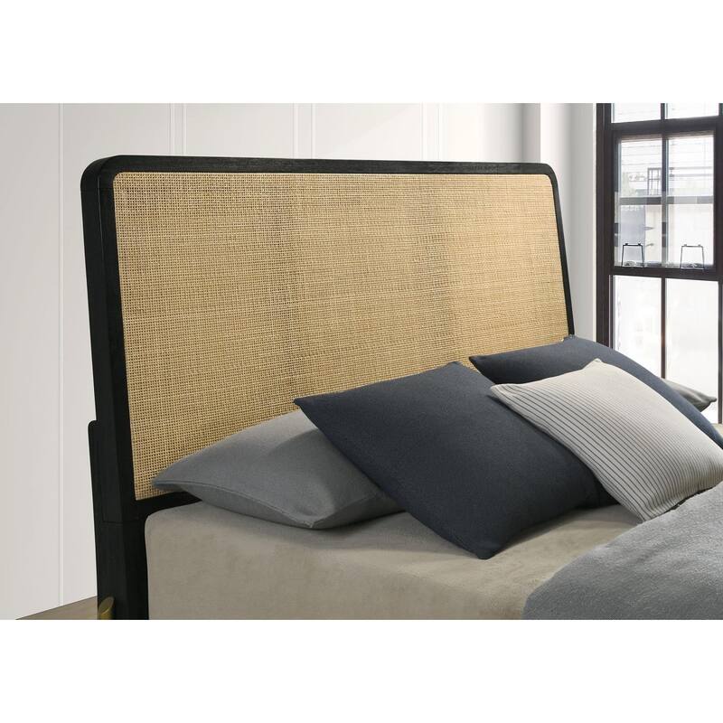 Anser Black and Natural 5-piece Bedroom Set