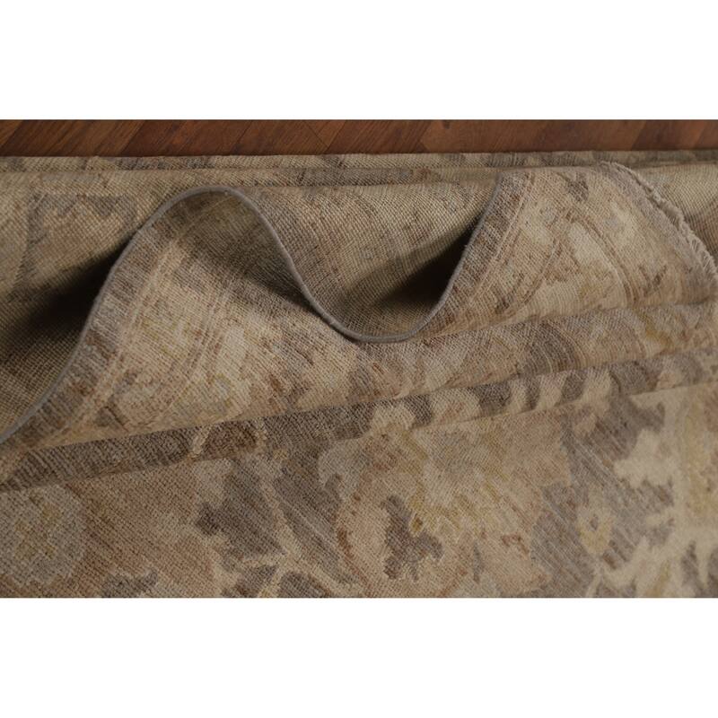 Vegetable Dye Oushak Turkish Area Rug Oriental Handmade Wool Carpet - 8'6"x 11'9"