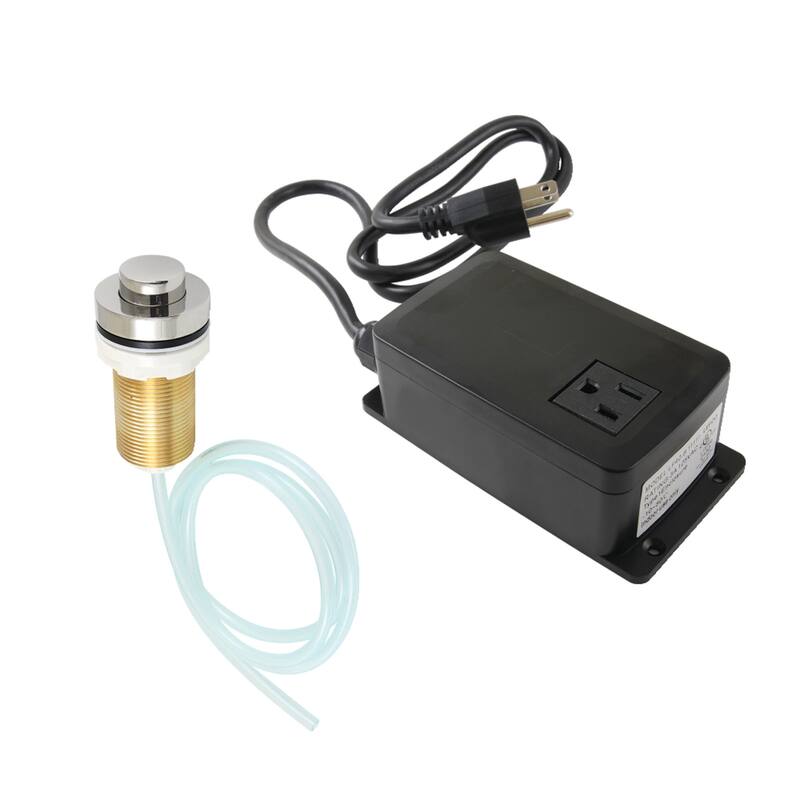 Gourmetier Single Outlet Garbage Disposal Air Switch Kit - Polished Nickel
