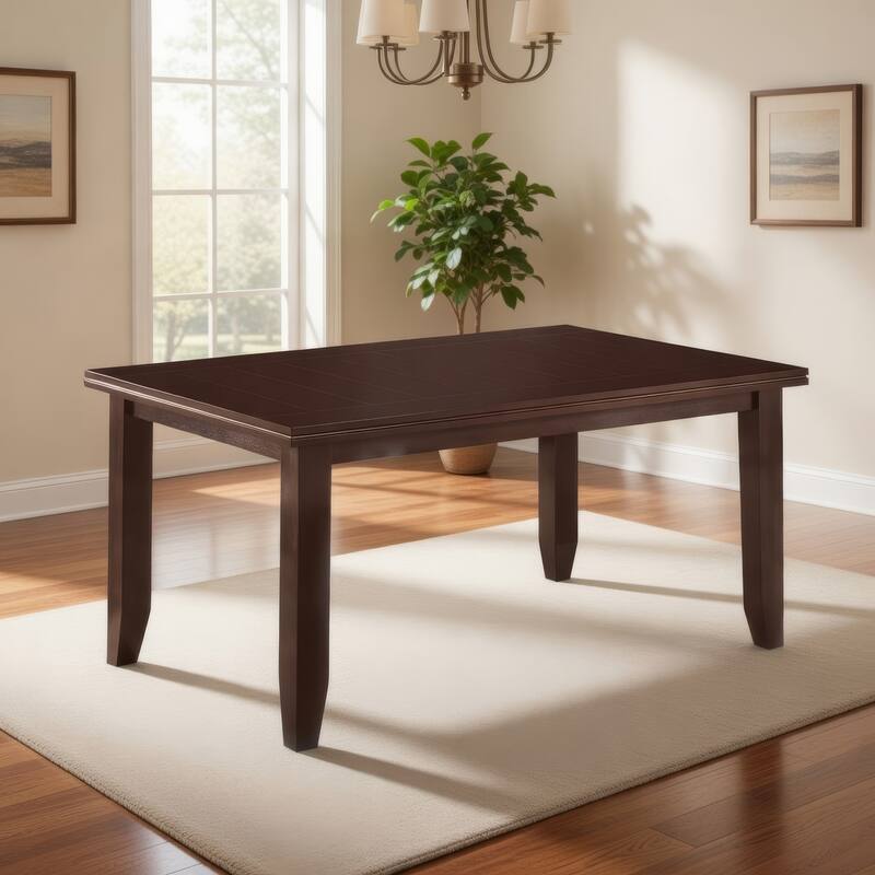 Rectangular Semi-Formal Wooden Dining Table, Cappuccino Brown