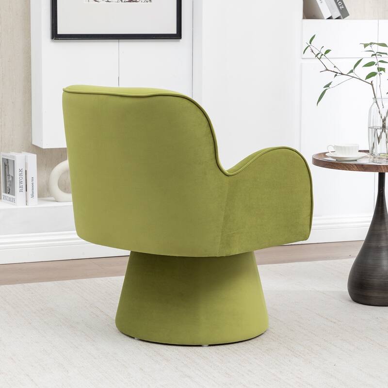 SEYNAR Modern Glam Velvet 360 Degree Swivel Armchair