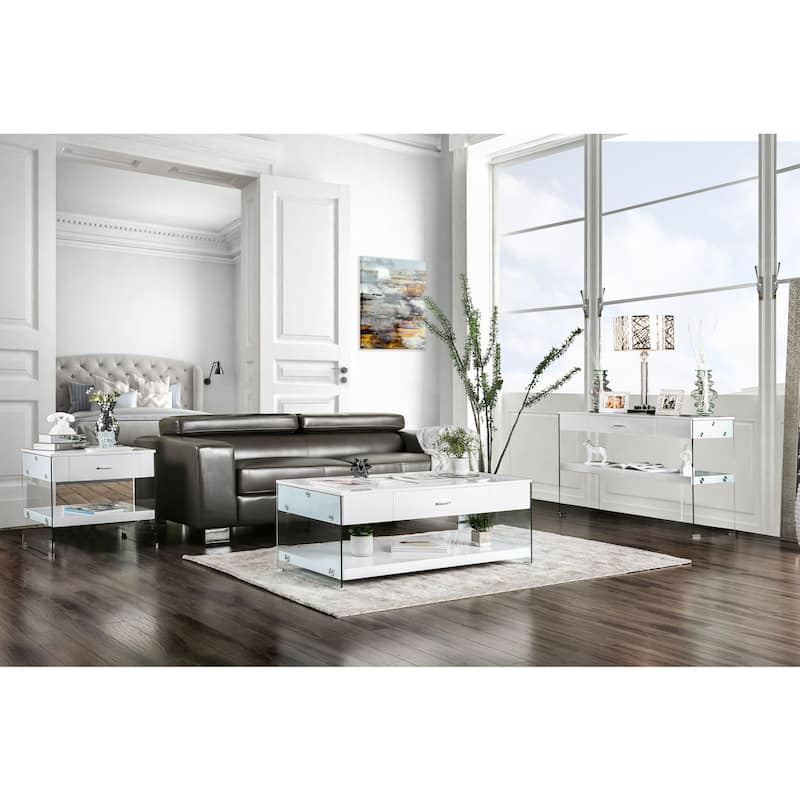 Leden Contemporary 47-inch Wood 1-Shelf Sofa Table by Furniture of America
