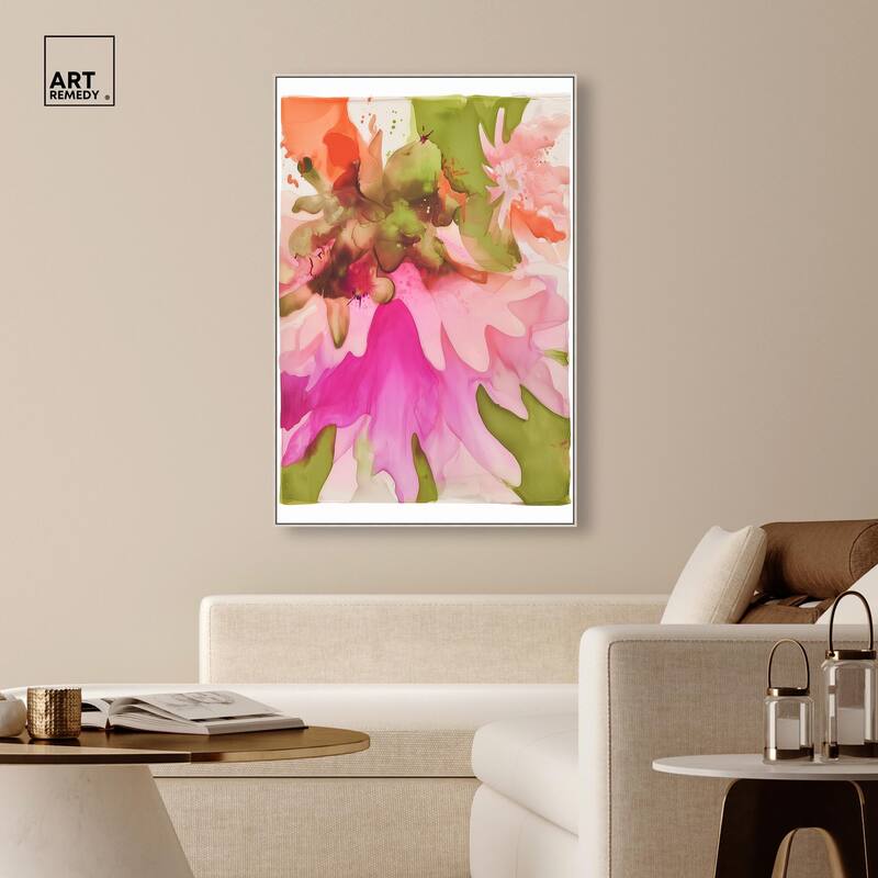 Vibrant Fluidity Floral I Canvas by Art Remedy