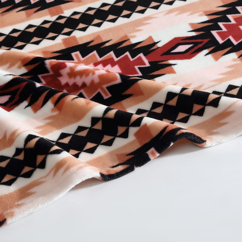 Wrangler Printed Ultra Soft Plush Fleece Throw Blanket.