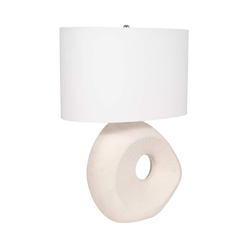 Sagebrook Home 26" Beige Ceramic & Iron Table Lamp - 18" x 12" x 26"