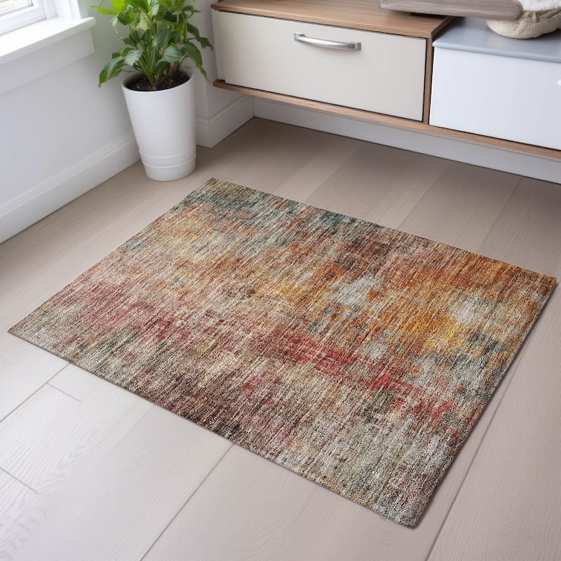 Premium Washable Super Soft Modern Casual Mayfield Rug - Tan - 1'8" x 2'6"