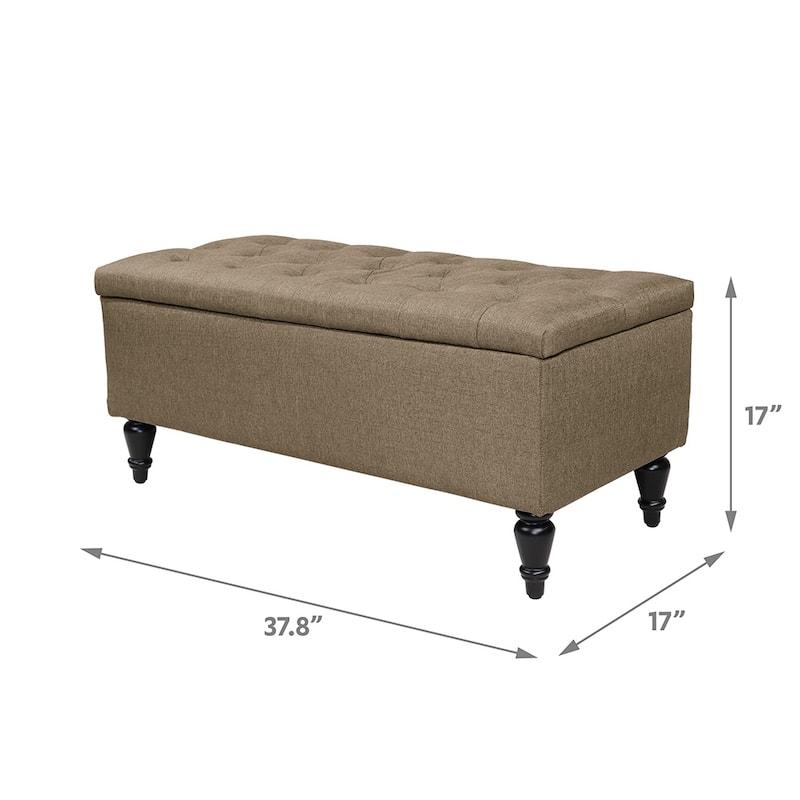 Maypex 38" Fabric Upholstered Tufted Storage Bench