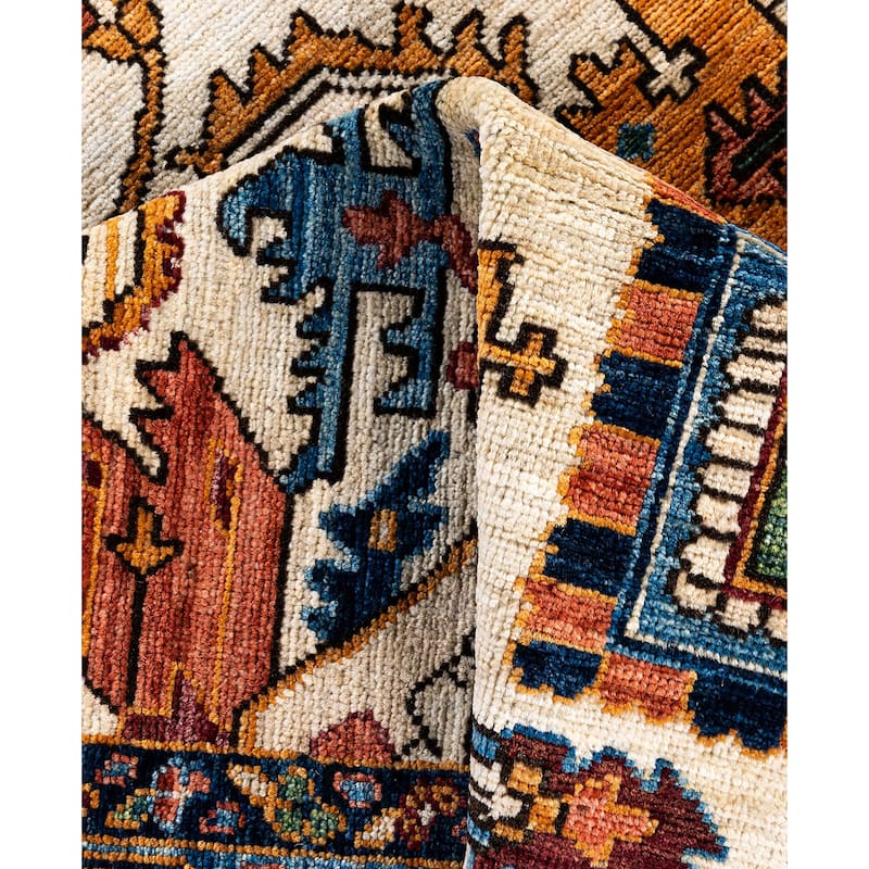 Serapi One-of-a-Kind Hand-Knotted Area Rug - Ivory - 4' 1" x 6' 0"