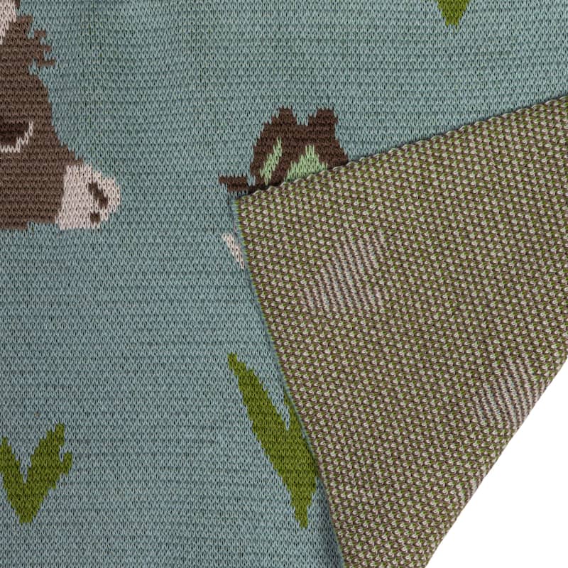 Cotton Knit Baby Blanket with Prints