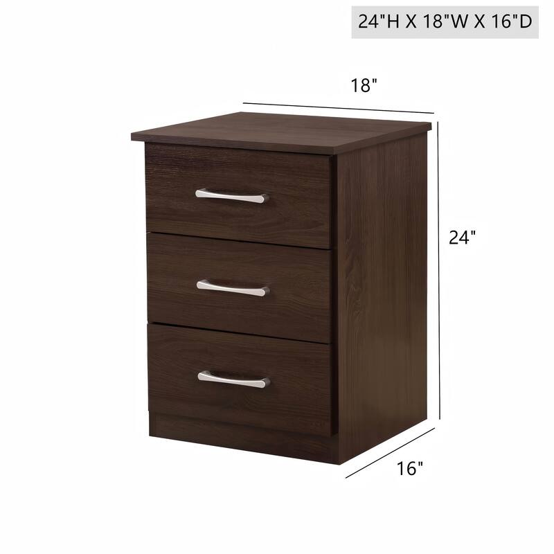 Modern Wenge Nightstand with Convenient Drawer Storage