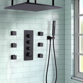 Replacement Complete Shower System Rbrohant Thermostatic Complete Shower System with Rough in-Valve - Bed ...
