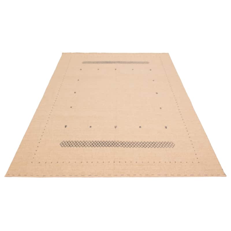 Kashkuli Gabbeh Tan Rug 7'11" x 11'1" - 7'11 x 11'1