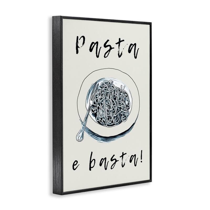 Stupell Pasta e Basta Meal Framed Giclee Art Design By Andreas Magnusson
