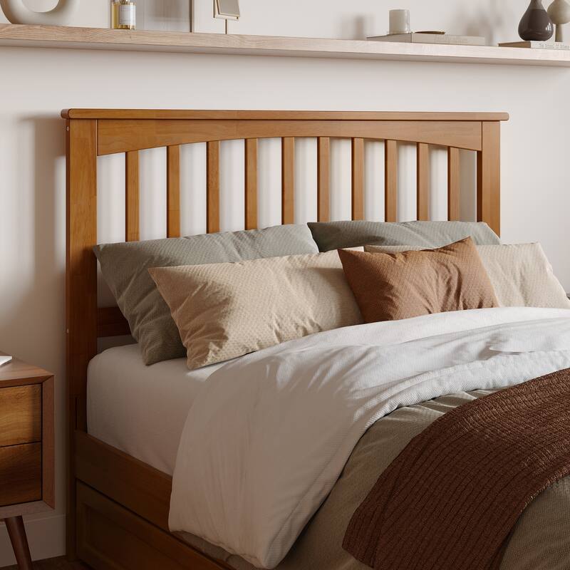 Everett Platform Bed with Panel Footboard and Twin Trundle